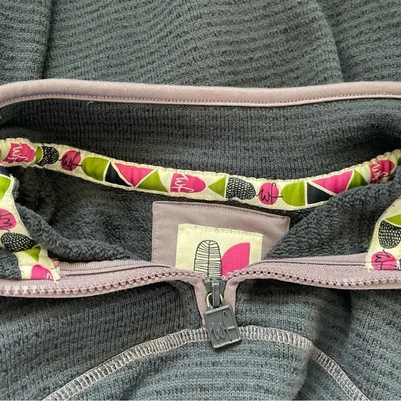 WeirdFish Blue Purple Pullover Quarter 1/4 Zip Sweater Performance Fleece S/M - Picture 3 of 12